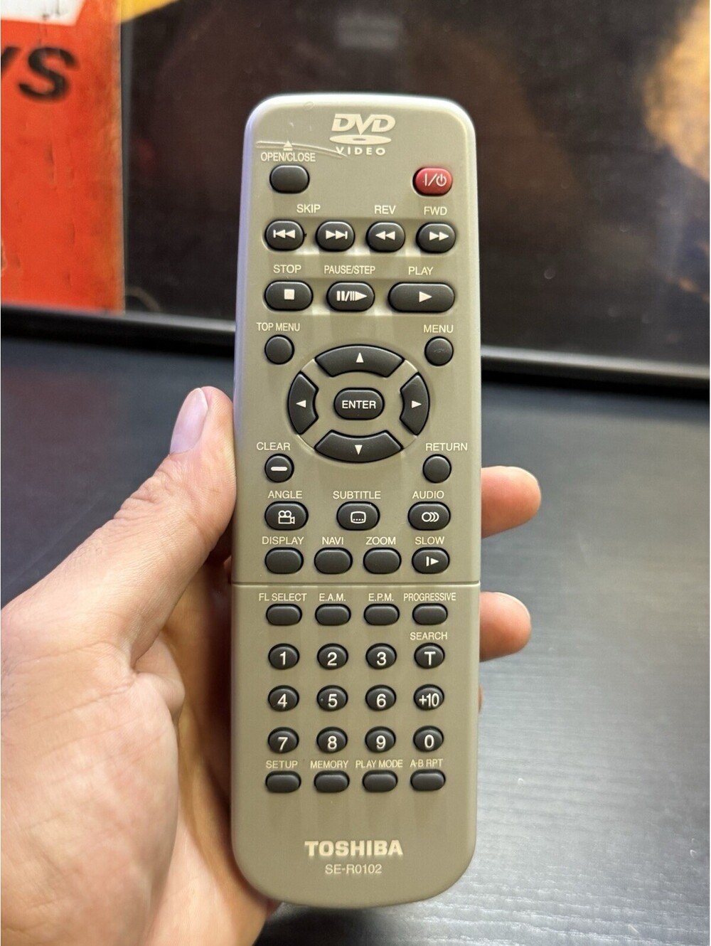 Toshiba SE-R0102 OEM DVD Player Remote SD-3950 SD-500X SD-K730 Genuine